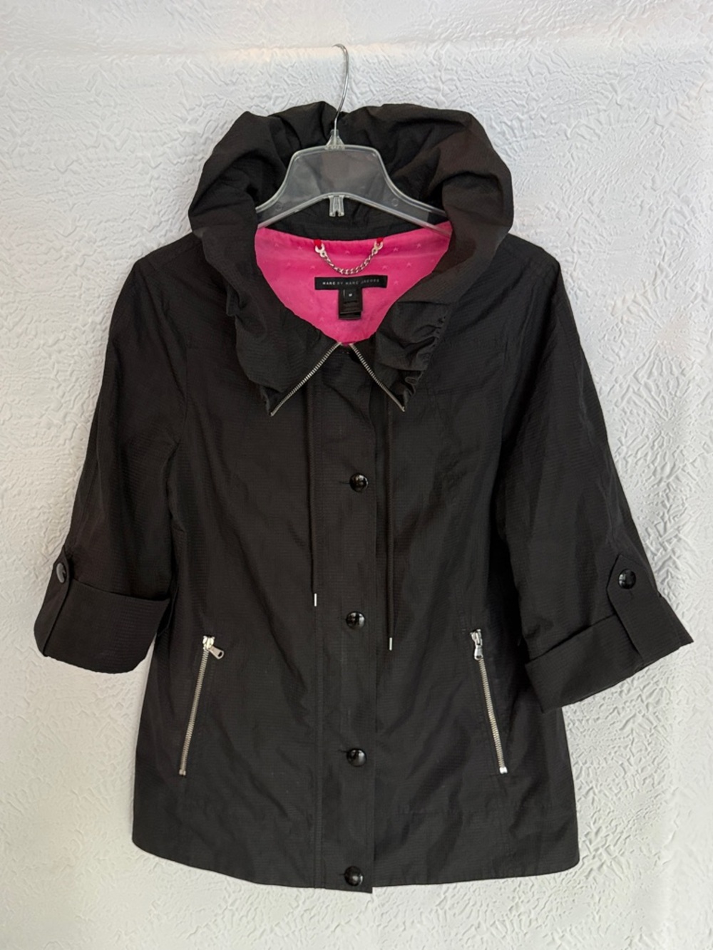 Marc by Marc Jacobs | Black Jacket | 3/4 Sleeve Lightweight Coat | sz M